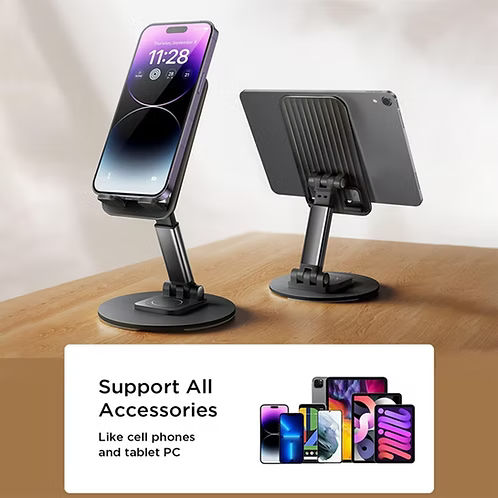 360° Rotating Mobile Phone Holder Stand – Adjustable Desk Stand for Smartphones
