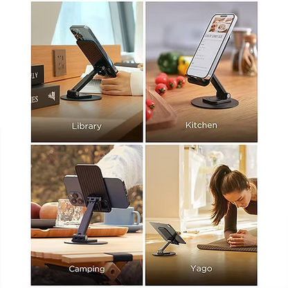 360° Rotating Mobile Phone Holder Stand – Adjustable Desk Stand for Smartphones