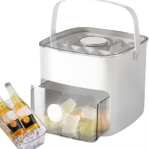 Double Layer Ice Box – Insulated Portable Cooler Storage Box