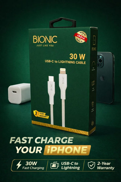 BIONIC 30W USB C TO LIGHTINING