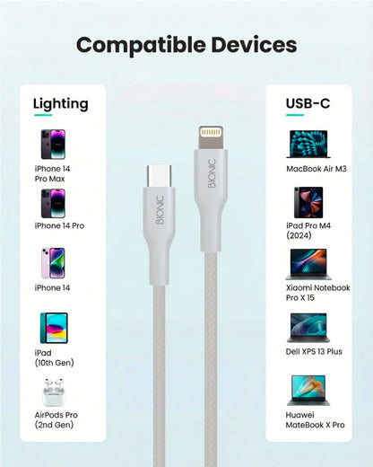 BIONIC 30W USB C TO LIGHTINING