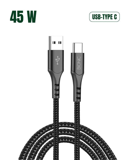 BIONIC 45W USB A TO USB C FAST CHARGING CABLE
