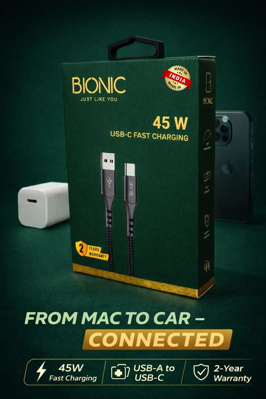 BIONIC 45W USB A TO USB C FAST CHARGING CABLE